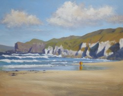 'The White Rocks', Portrush 16"x20" oil on canvas